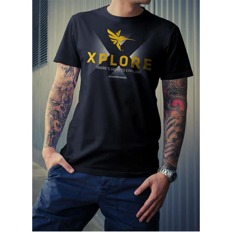 Tee Shirt Manches Courtes Homme Humminbird Xplore 2025 – Noir / Noir / L