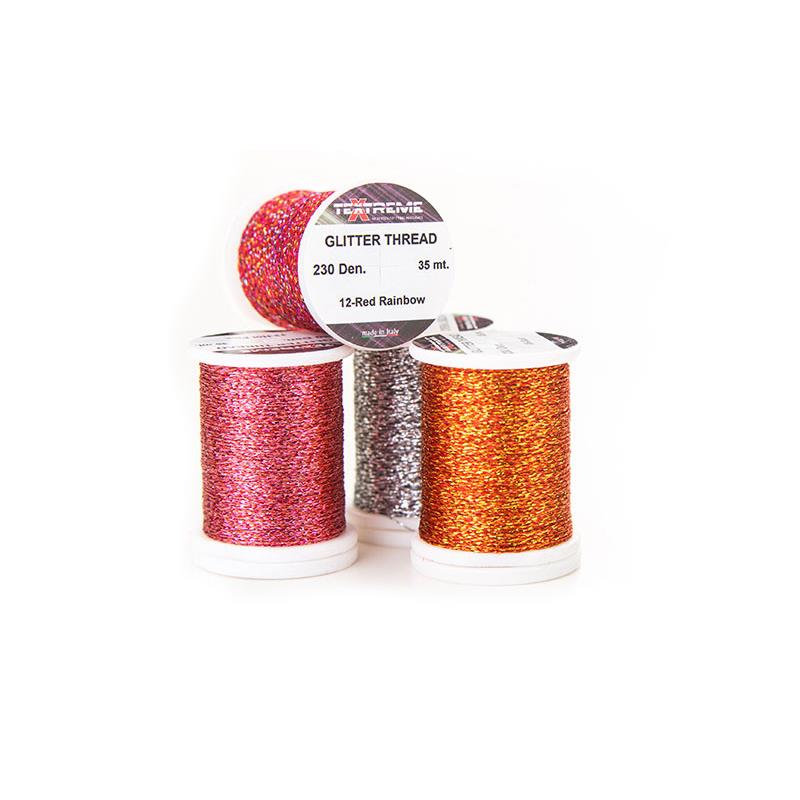 Fil Textreme Glitter Thread – Red · 35