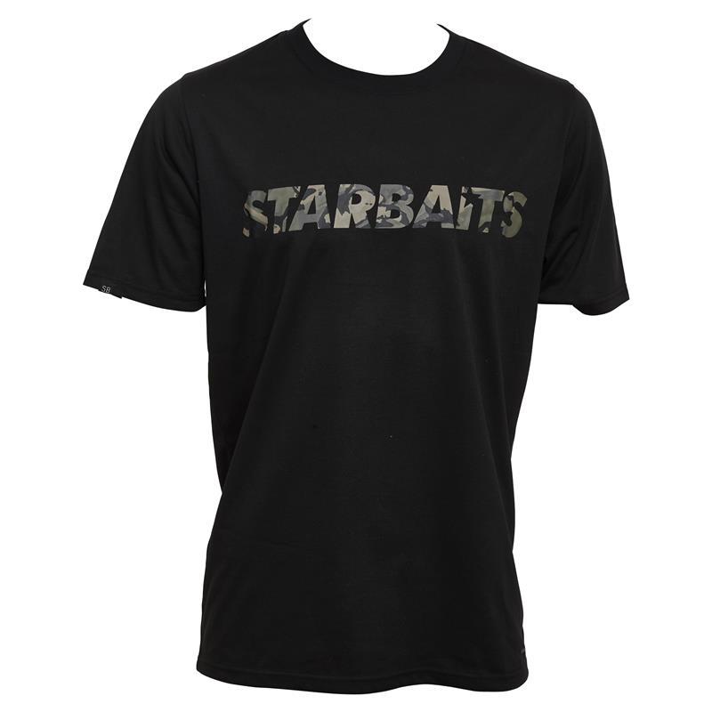 Tee Shirt Manches Courtes Homme Starbaits TEE-SHIRT Black Camo – Noir / L