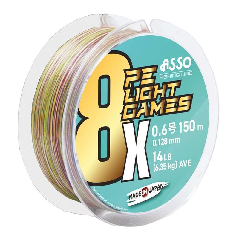 Asso Light Games 8X PE – Tresse – Multicolor / Multicolor / 12.8/100 / 6.35 / 150 / 14 / 0.6