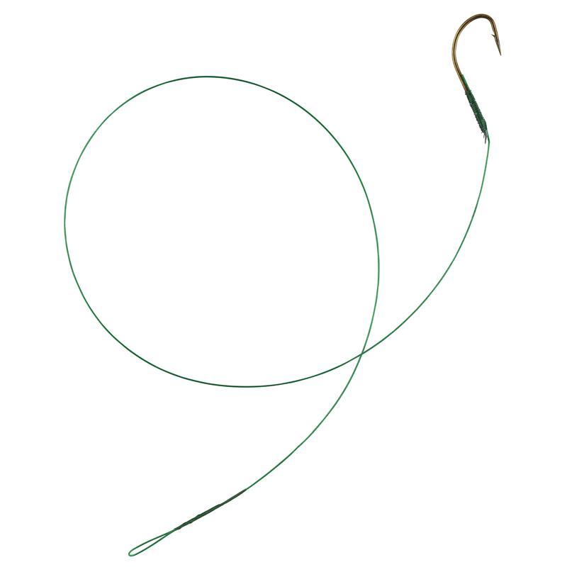 Avançon Srt Acier 7 Brins + Hamecon Simple – Vert / 5 / N°4 / 40