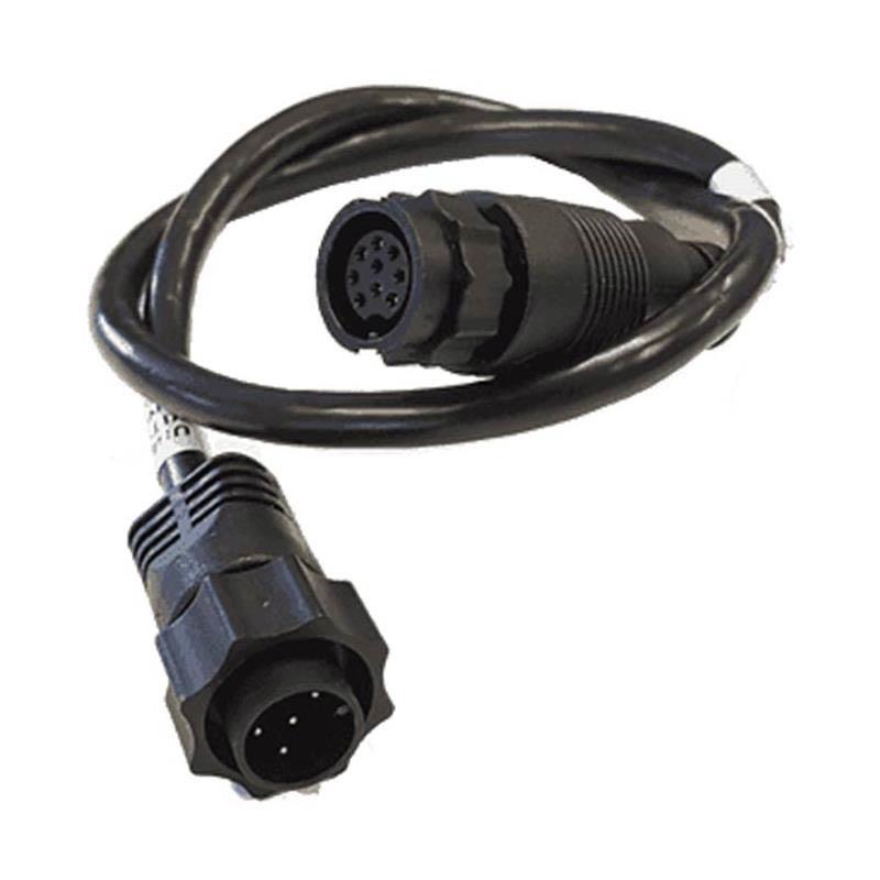 Cable Adaptateur Sonde Lowrance Connecteur Noir 9 Pin – Pour Sonde Chirp
