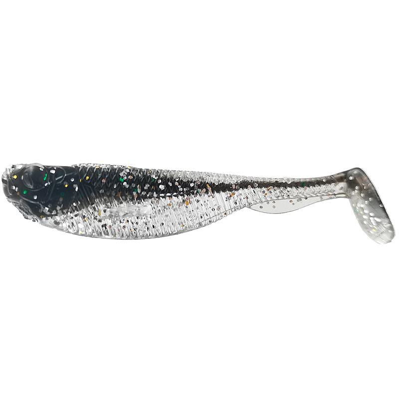 Elitelure Caracal | Leurre Souple – 6CM · Par 10 · Black Silver · 10 · 6