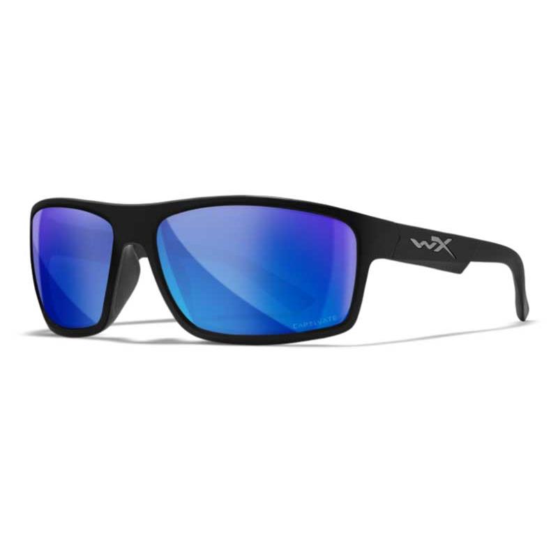 Polarisantes Wiley X Peak Captivate Polarized – Lunettes – Bleu Miroir / Matte Black Frame